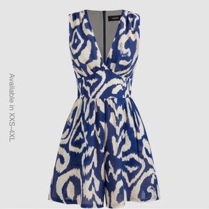 NWT Cider Navy and Cream Mini Romper large